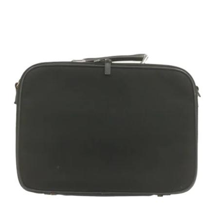 Prada Vintage, Pre-Owned Canvas Handbag Zwart, unisex, Maat:ONE Size