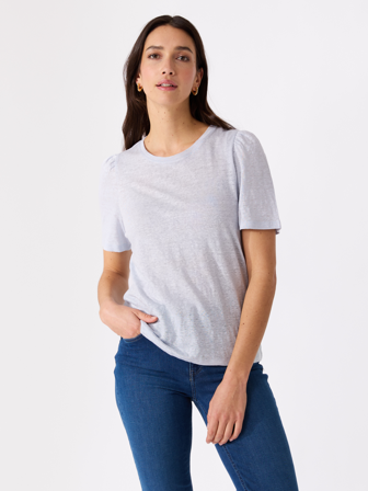 MATCH - Ellen lintopp - Marie Philippe - Str. L - Dame - Topper & T-skjorter - Blå - 100% lin