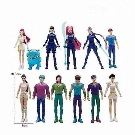 12 kpl/setti Kpop Demon Hunters -toimintahahmolelu Derpy Tiger Rumi Mira Zoey Sussy Figurine Doll Anime Collection Gift[HK]