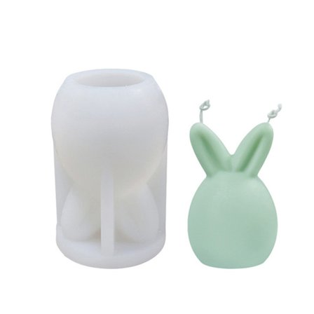 3D Egg Bunny Silikonform Hodeform - på lager