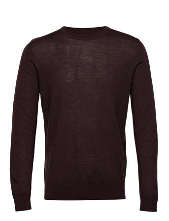Flemming Crew Neck 3111 Neulepaita Pyöreä Kaula-aukko Ruskea Samsøe Samsøe
