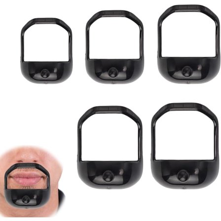 ING Fem-delt skægstyling kit - skægstyling værktøjer - skægpleje - skægstyling skabeloner til at skabe perfekte linjer og former -