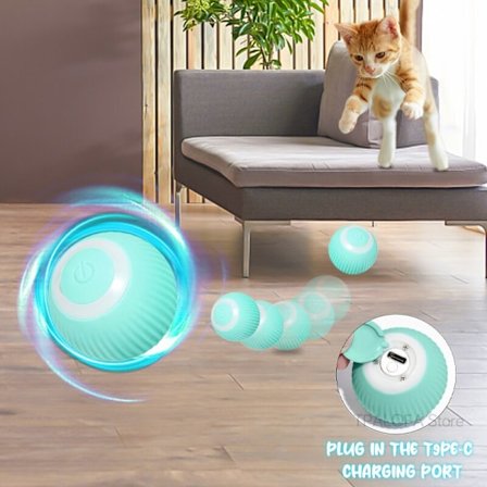 Elektrisk Cat Ball Automatisk Rolling Ball Cat Interactive Toys