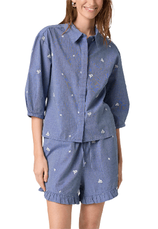 Soaked In Luxury Elly Shirt Skjortor Dam Blå S