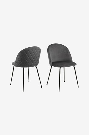 NORDFORM - Spisebordsstol Jackie, 2-pak - Grå - Stole - Fra Homeroom