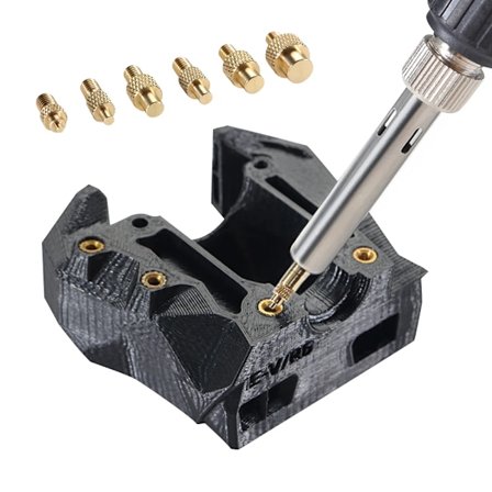 Varme indsats møtrik jern spids M2 M3 M4 M5 M6 M8 messing gevind indlejret sæt varme indføring værktøj til plast 3D printer loddejern