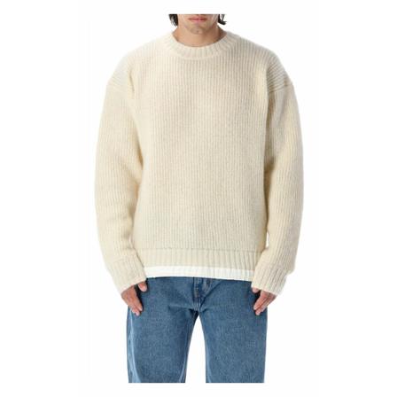 Sacai, Knitwear 2202861Mw Wit, Heren, Maat:L