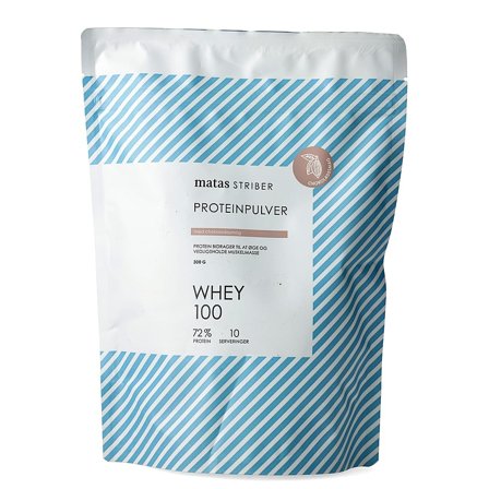 Matas Striber Whey 100 Proteinpulver Chokolade/ 300 g, Sport & Velvære, Protein & Energi, Proteinpulver
