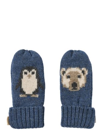 Jacquard Mittens Towsi Blue Wheat