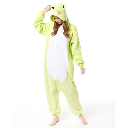 grön groda 1 Styck Pyjamas vuxen Heminredning Par Pyjamas Light green frog 115-130