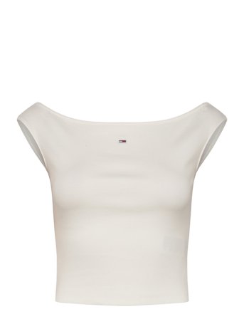 Tjw Boat Neck Top Ss Ext White Tommy Jeans