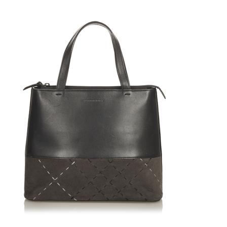 Burberry Vintage, Pre -owned Leather Handbag Zwart, Dames, Maat:ONE Size,Canvas