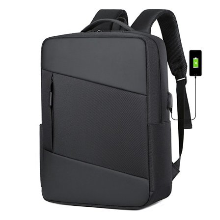 Ny dubbel axel enkel axel laptopväska 15 tum fritid utomhus bergsklättring student USB-laddning datorväska