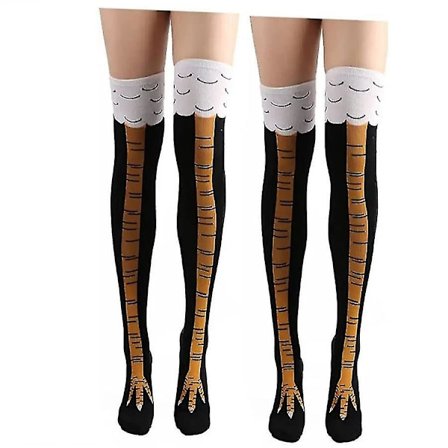 2 par strumpor med kycklingfötter, roliga, galna kycklingbenstrumpor, kalkonstrumpor, roliga presenter till fest