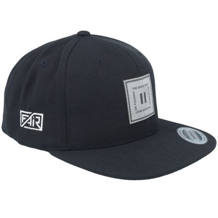 Fair - Svart snapback Keps - Pause Square Grey Patch Black Snapback @ Hatstore
