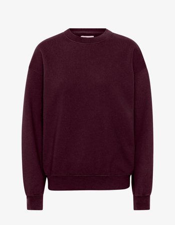 Organic Oversized Crew - Oxblood Red - L