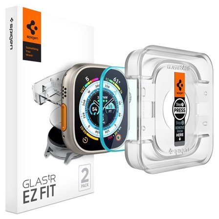 Spigen Glas.tR EZ Fit karkaistu lasi Apple Watch Ultra / Ultra 2 (49 mm) - 2 kpl.