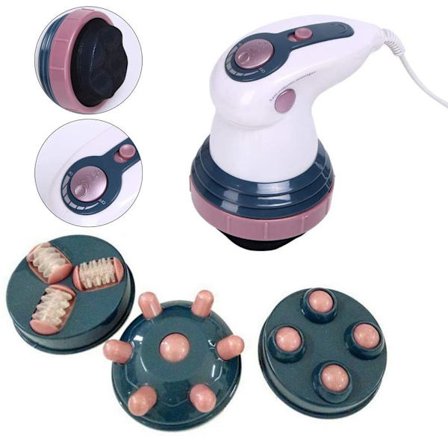 Elektrisk Cellulite Massager Vægttab Massager med 4 Massagehoveder til Opstramning og Formning
