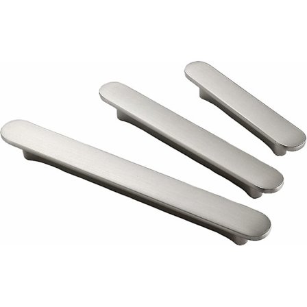 Set med 2 kökslådor handtag dörrhandtag modern zinklegering borstad silver hårdvara för skåp badrum byrå (hålcenter 5' 128mm)