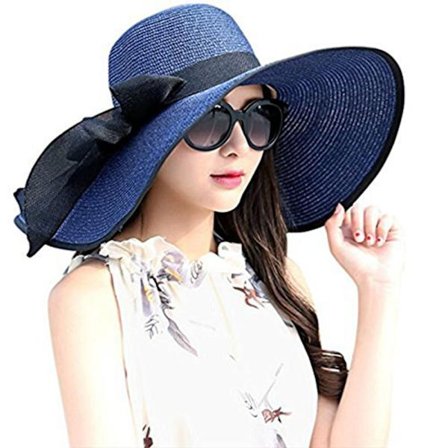 Dame Bredskygget Solhat Foldbar Beskyttelse Strandhat Elegant Sommerhat Solhatte UPF 50+
