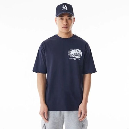 T-shirt - New Era - New York Yankees - Oversize - Laggrafik - 100% Bomull