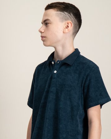 Nikben Terry Riviera Bleu Polos Garçon - Kids Brand Store