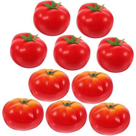10 stk. Realistiske tomatmodeller Kunstige tomater Simulerte grønnsaker Utstillingsrekvisitter Falske tomater