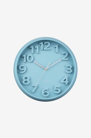 Karlsson - Väggklocka Elevated Classic Numbers - Blå - Väggklockor & bordsur - Från Homeroom