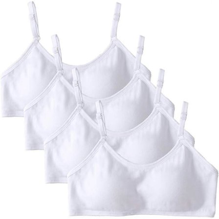 4-pakning Sports-BH for jenter Trenings-BH Undertøy med fast brystpute og justerbar stropp Tenåringsjenter Crop Top for Kid_Surprise