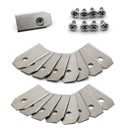 30 Pcs Titanium Knife Blade For Husqvarna Automower, Gardena, Meec Silver- Ruikalucky