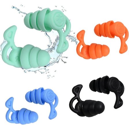 Ørepropper for svømming, ideelle for surfing, dusjing, dykking, etc.