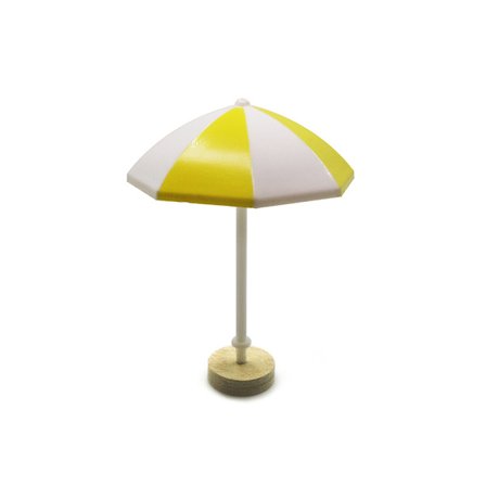 2 st gula mini-gungparaplyer mikrolandskap strand strandtillbehör