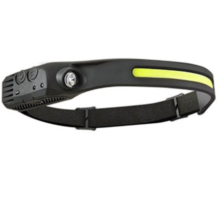 Laderbar hodelykt, bred stråle super sterk hodelykt med håndfri sensor, LED-hodelykt 1200mAh IPX4 vanntett og lett