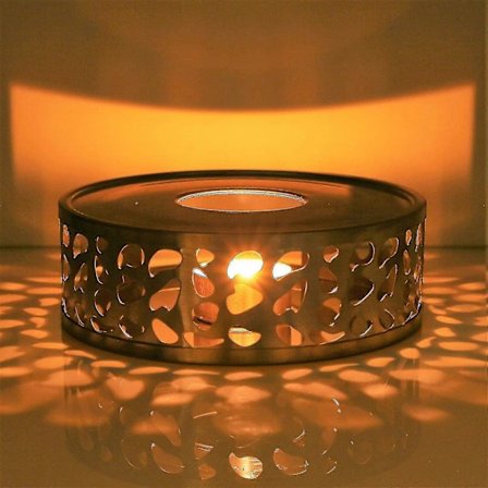 Tevarmer i rustfrit stål med fyrfadsstage - Hold din te varm og smagfuld