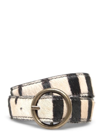 Mango | Animal Print Leather Belt | M