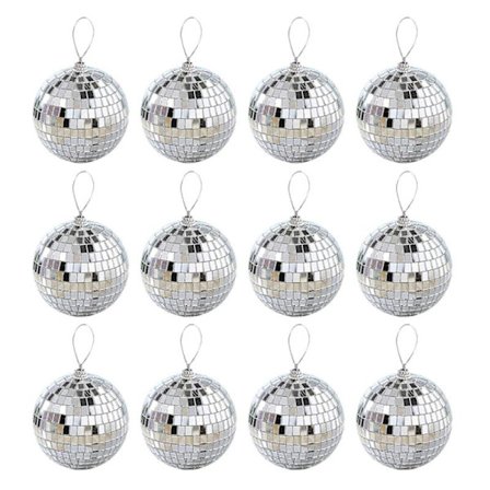 6/12 kpl Mini Discopallo Juhlakoristeet Hopea Mini Muovikoristeet Pienet Discopallot Hopea