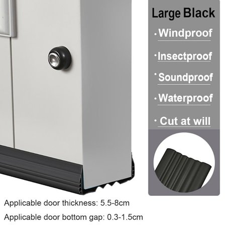 96cm Dør Bund Tætningsliste Støjreduktion STOR SORT