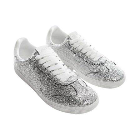 Mango Glimmersneakers med snørebånd Grå, Dame, Størrelse: 40 EU