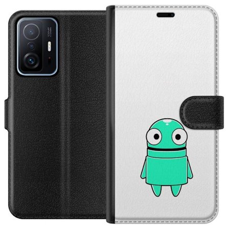 Kompatibel Tegnebogsetui til Xiaomi Xiaomi 11T Turkis tegneseriefigur med store øjne og en glad personlighed i enkel illustration