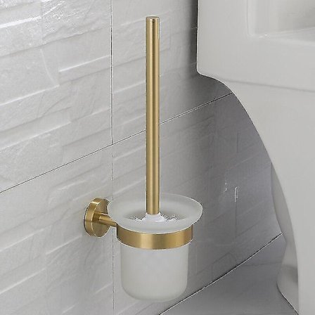 WC-harjan pidike harjattu kultapintainen seinäkiinnitys