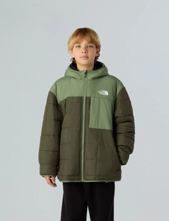 The North Face B Reversible Shasta Fz Hooded Jacket - Khaki green - 123-134