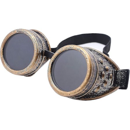 Vintage steampunk glasögon Diamant linser Solförmörkelse glasögon