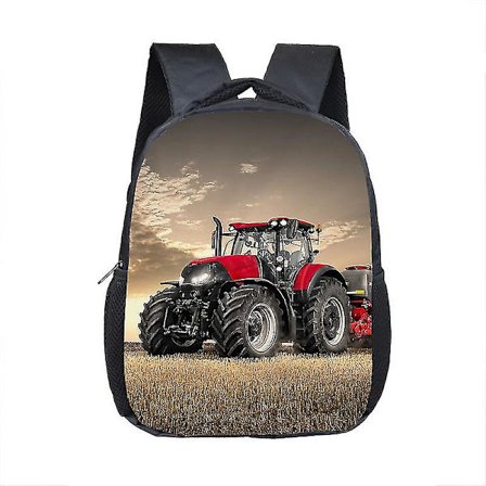 12 tuuman maatilatraktorikuvioiset lasten koululaukut pojille tytöille päiväkotireppu vauvojen taaperolaukut lasten kirjalaukku lahja {FW}