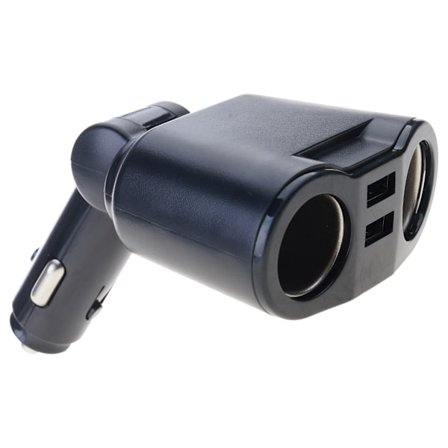 Bil Sigarettennerkontakt Splitter Dobbel USB Hurtiglading Strømadapter Bil Sigarettenner Forlengelseskabel