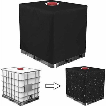 IBC-behållare lock Mengele IBC-behållare lock 1000L behållare lock vattentank skyddande lock anti-damm anti-UV IBC-behållare skydd (120 x 100 x 116 cm