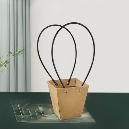 2 stk. Blomsterkasse Vandtæt Papir GUL 12,5X12X8CM