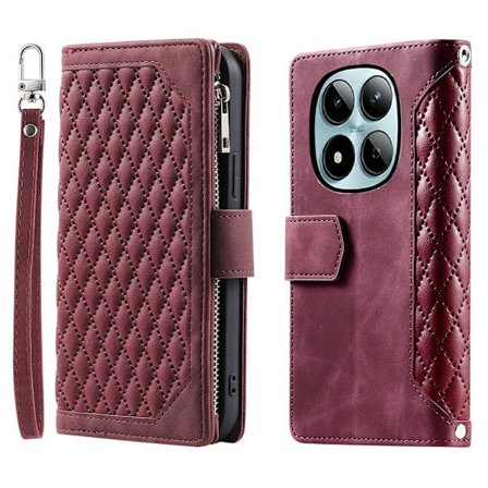 Til Xiaomi Redmi Note 15 Pro 5G Zipper Wallet Case Rhombus Telefoncover