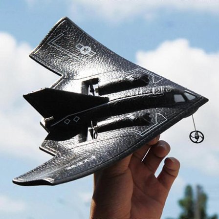RC-plan B2 Stealth Bomber 2ch 34cm Vingspann Cessna 2.4g Fjärrkontroll Flygplan Flygplansdrönare Leksaker För Vuxna Barn