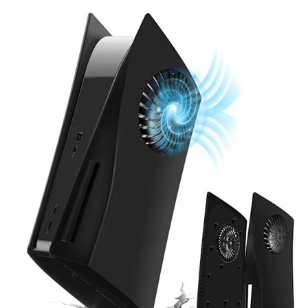 Vent Heat PS5 Konsolskydd PS5 Konsolskydd ABS Anti-Scratch Ventilation Värmeavledning PS5 Skydd(Disc Version)svart