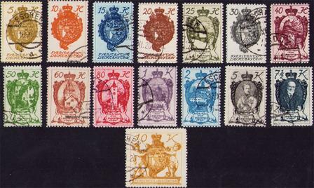 Liechtenstein 1920 - MICHEL 25-38 - Stemplet